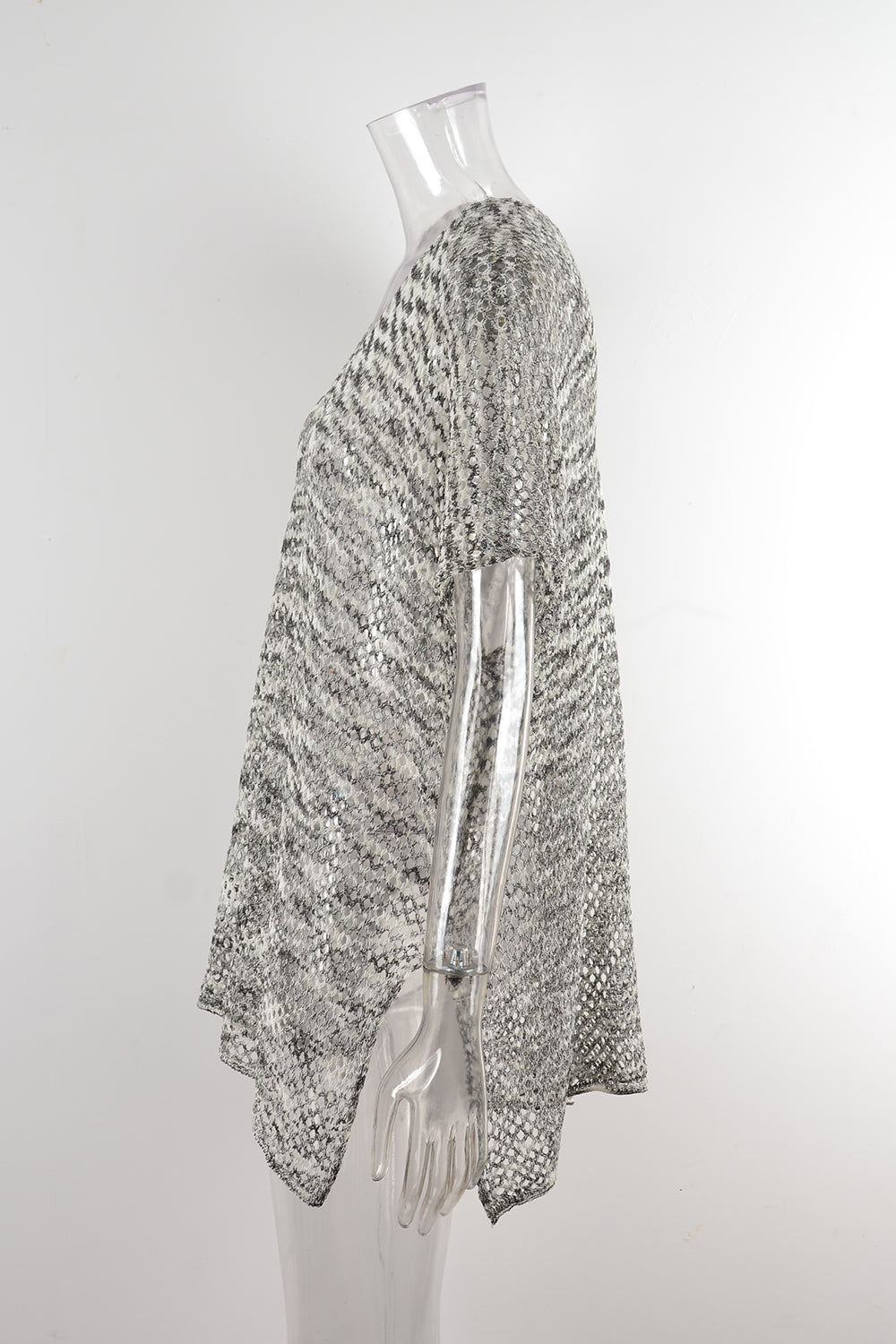 Summer Beach Cover Up Gradient Hollow Out Cutout Knitted Sun Protection Shirt Blouse Bella Mia