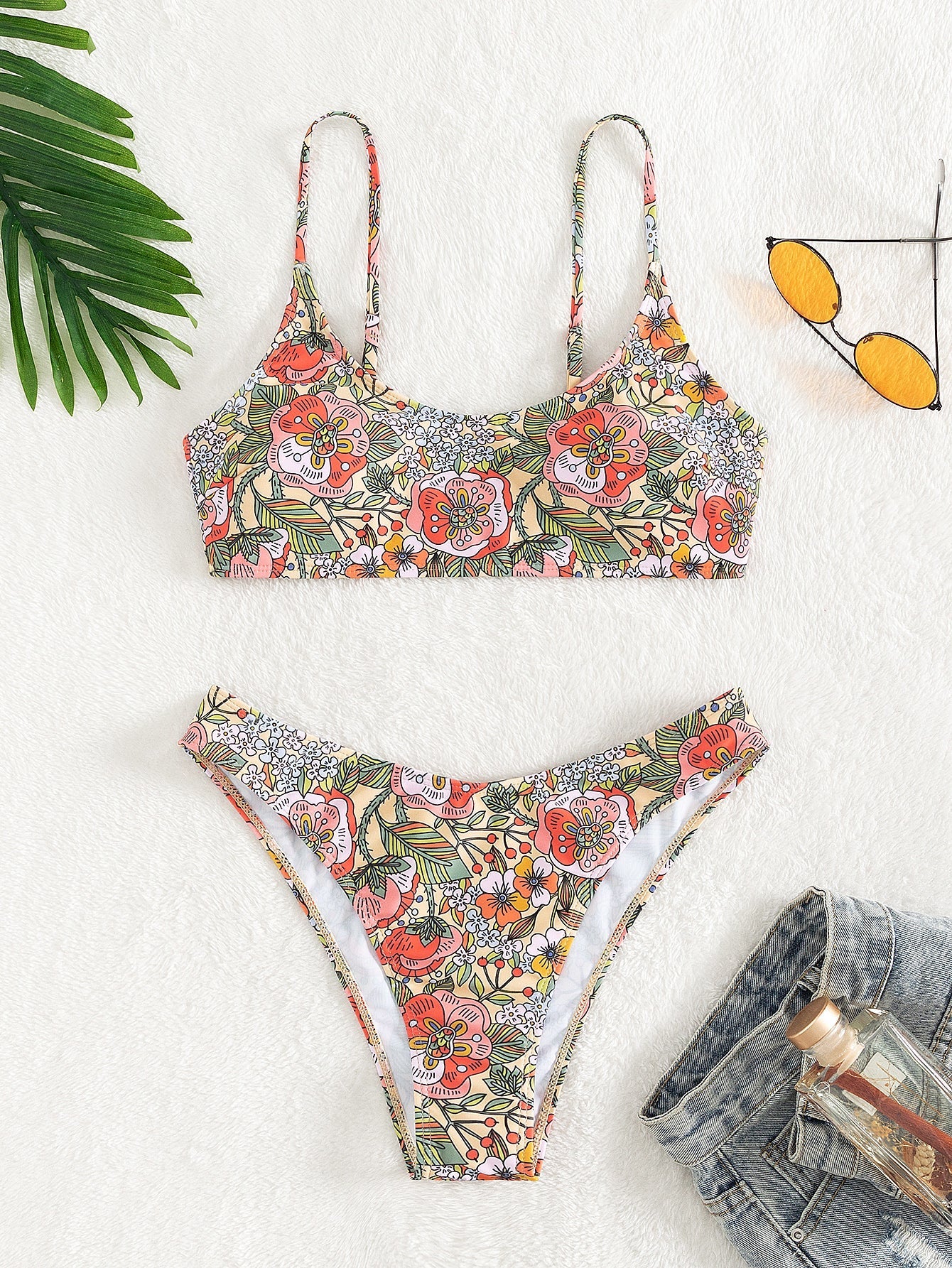 Bikini Swimsuit Sexy Bikini Small Chest Tube Top High Waist Split Swimsuit for Women Bella Mia