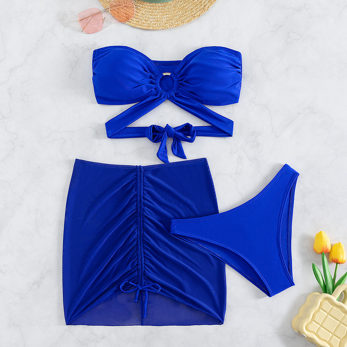 Bikini Sexy Tube Top Swimwear Women Bikini Split Three Piece Swimsuit Bella Mia