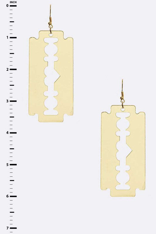 Oversize Razor Blade Plexiglass Drop Earrings Coco’s Tee Boutique