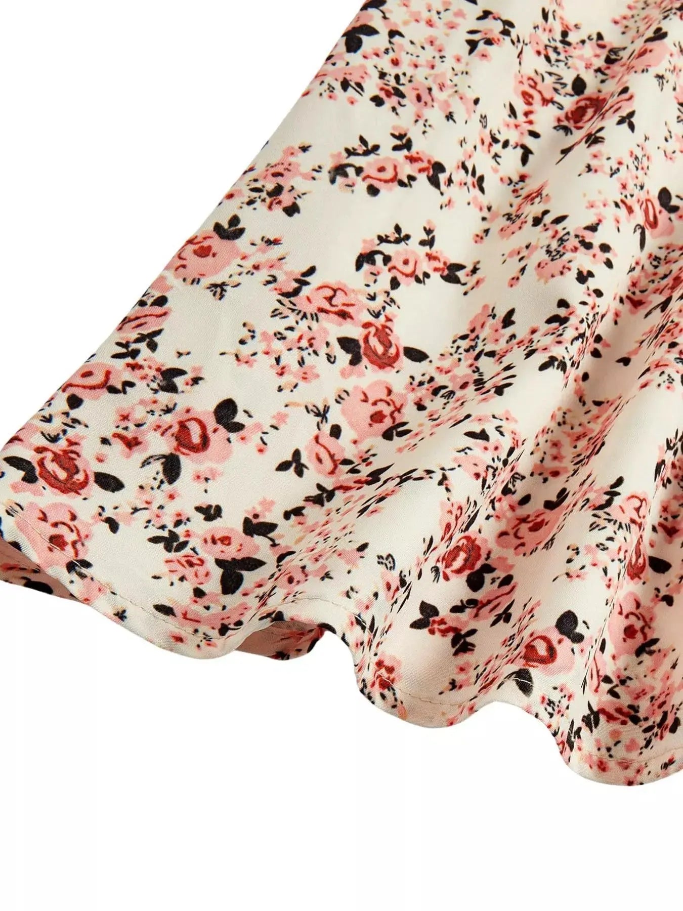 Floral Print Tie Strap Mini Dress Simply Love