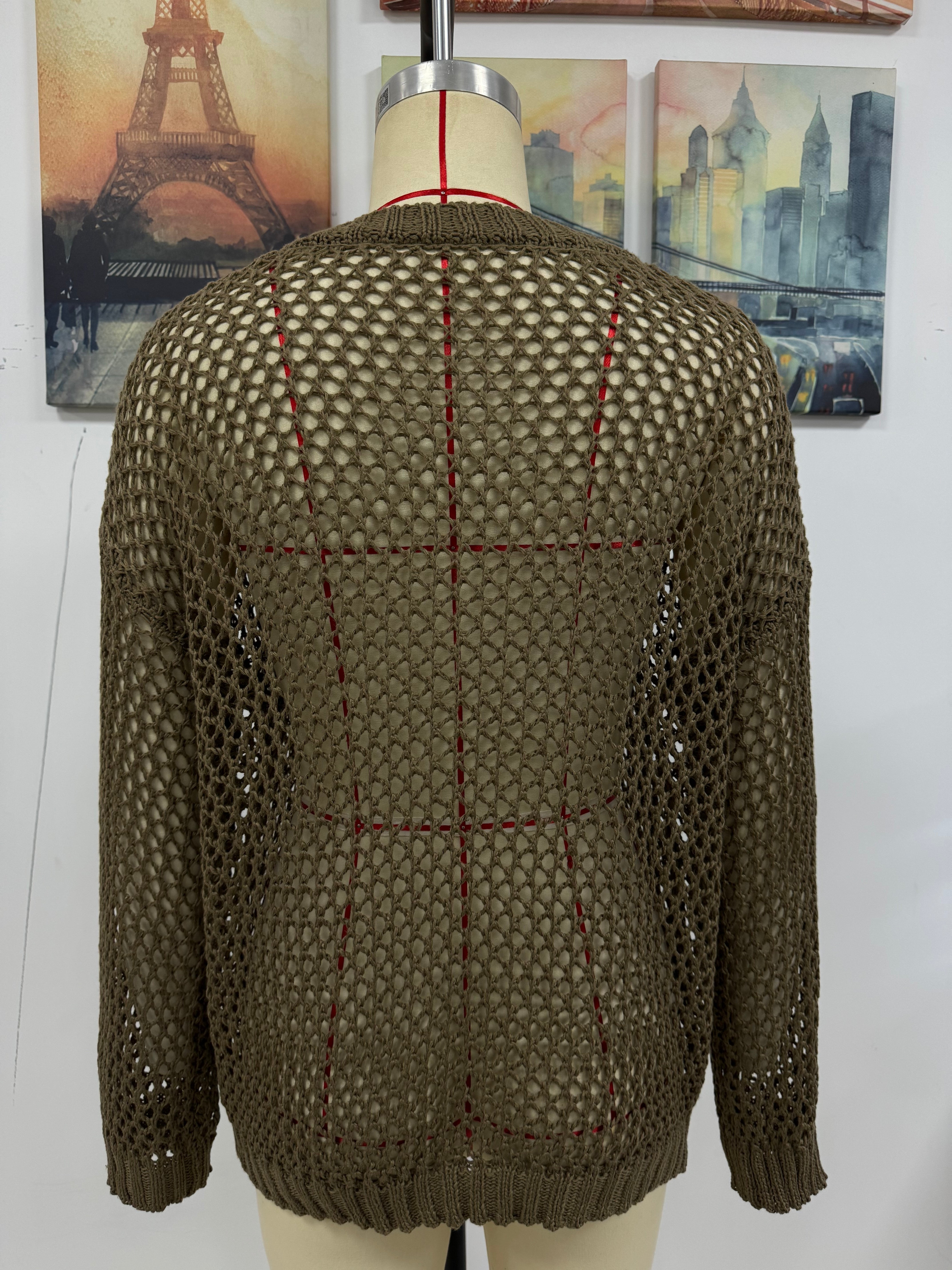 Summer Women Knitwear Round Neck Love Beach Cover Up Vacation Solid Color Women Knitwear Bella Mia