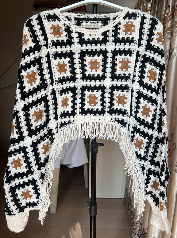 Women Summer New Crocheted Hollow Tassel Mat Crochet hook Bella Mia