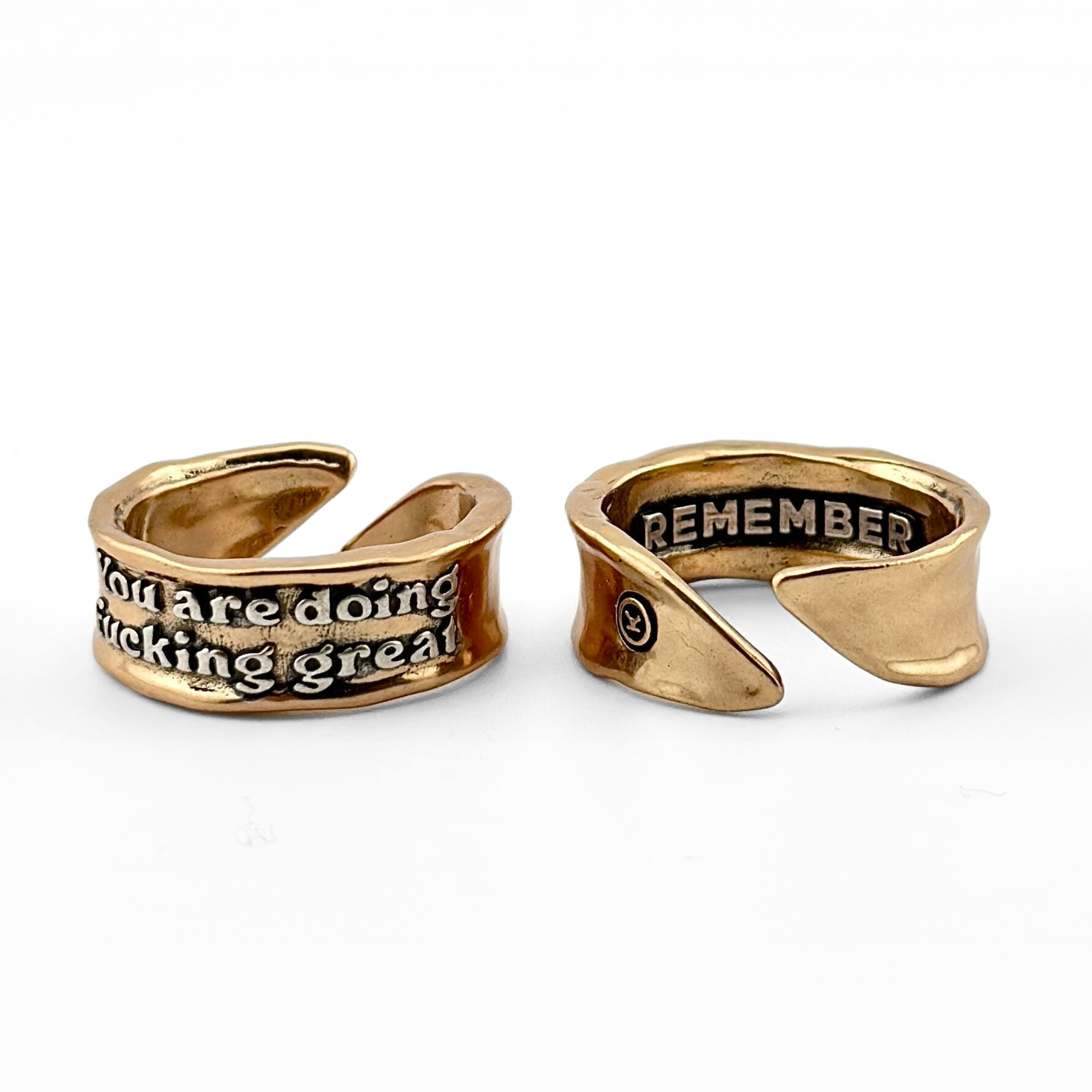 You Are Doing F*cking Great Remember Adjustable Ring Katia Designs