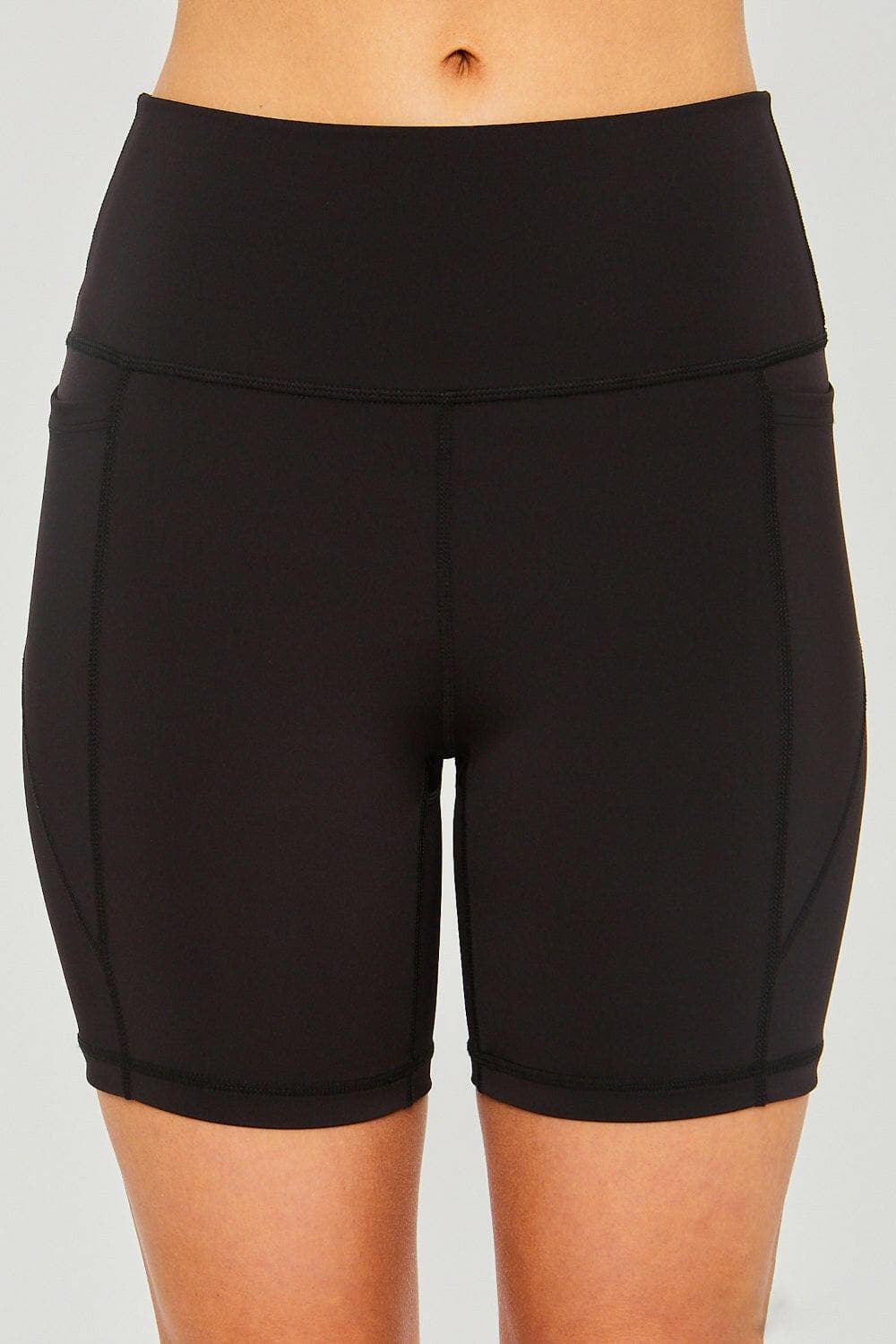 Love Tree High Waist Seam Detail Active Shorts.