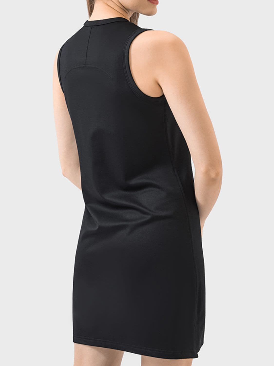 Round Neck Sleeveless Active Dress.