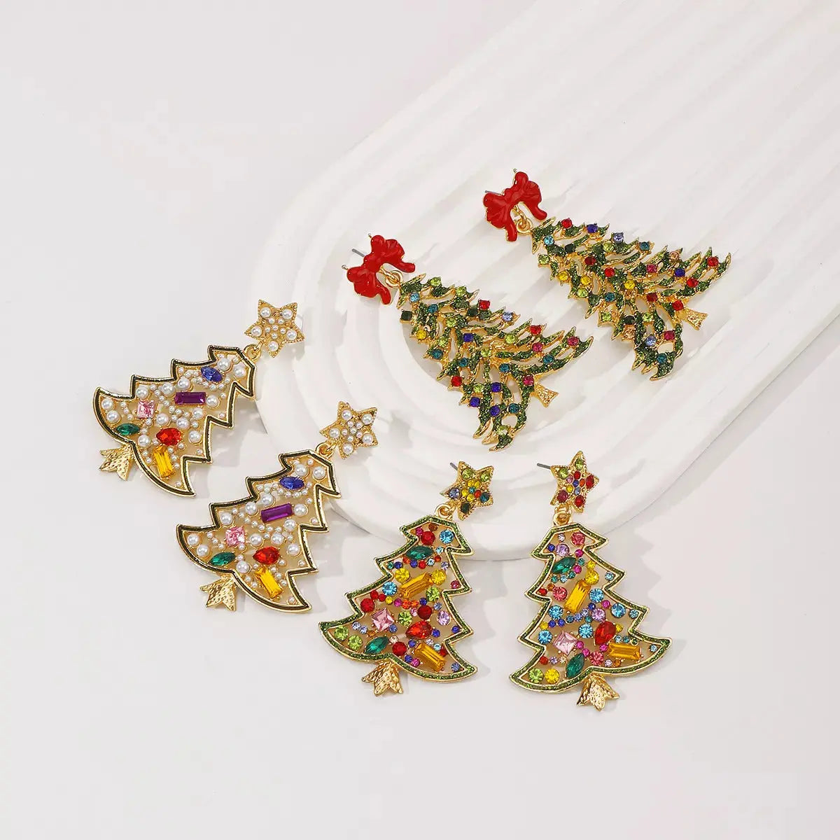 Christmas Tree Dangle Earrings Simply Love