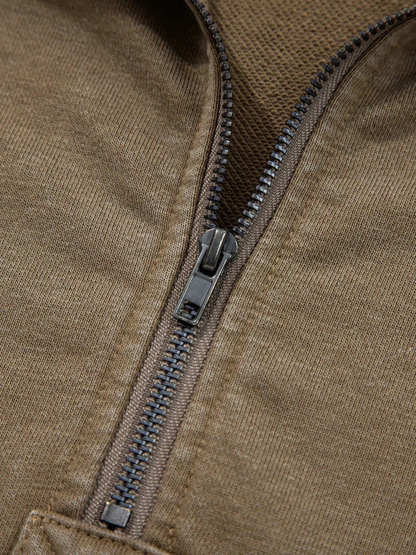 Half Zip Kangaroo Pocket Mineral Wash Baggy Hoodie Simply Love