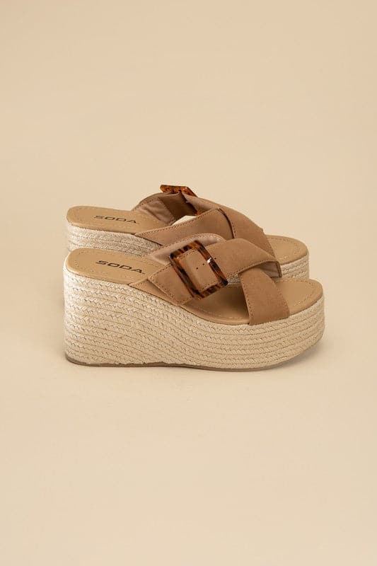 Manta Espadrille Platform Slides.