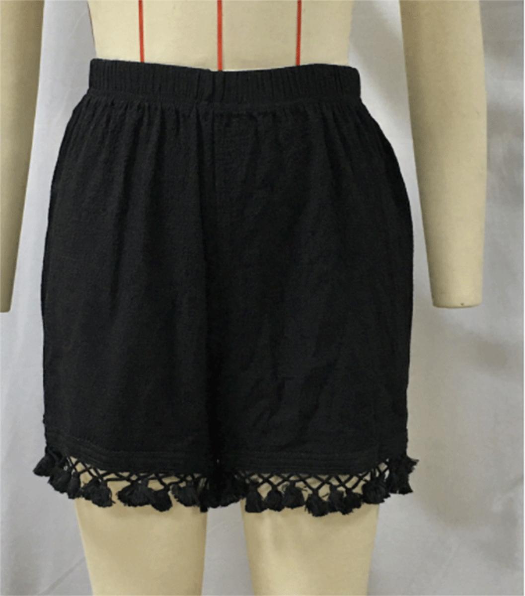 Beach Pants Lace Stitching Elastic Waistband Shorts Sexy Sexy Solid Color Beach Swim Trunks Bella Mia