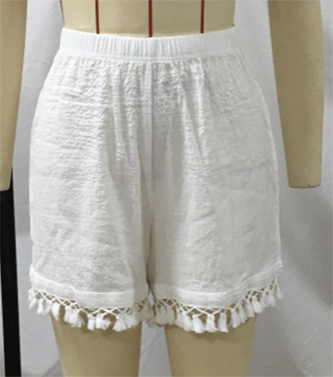 Beach Pants Lace Stitching Elastic Waistband Shorts Sexy Sexy Solid Color Beach Swim Trunks Bella Mia