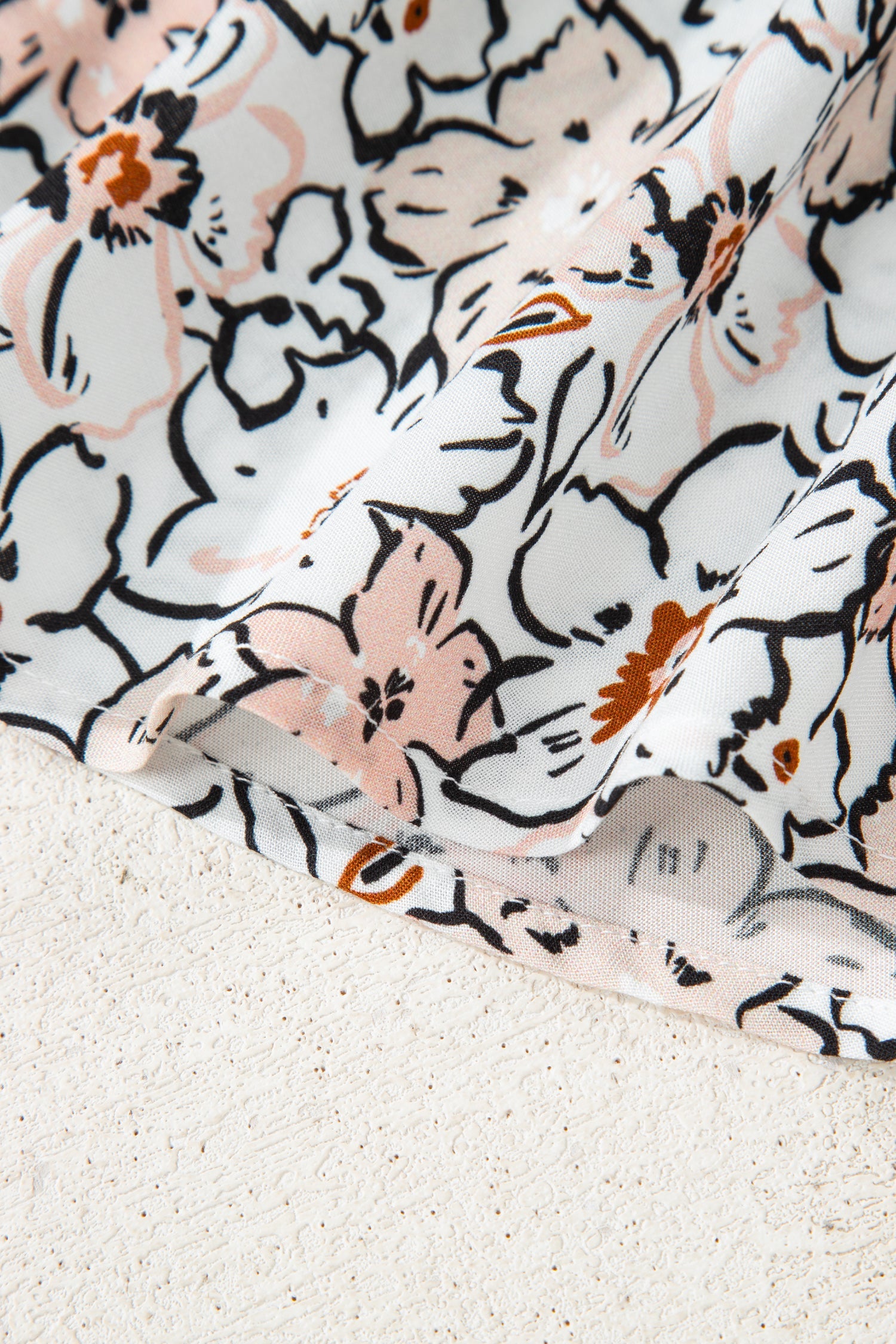 Khaki Floral Print Frilled Puff Sleeve Button Down Shirt For Women Dear-Lover Dropshipping