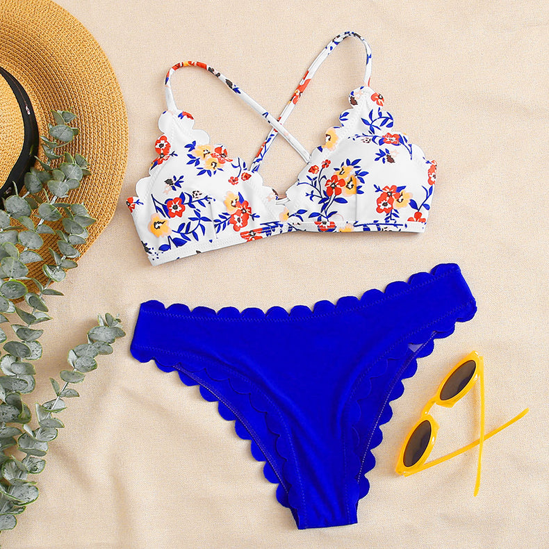 Split Swimsuit Women Sexy Bikini Lace Bikini High Waist Swimsuit Bella Mia