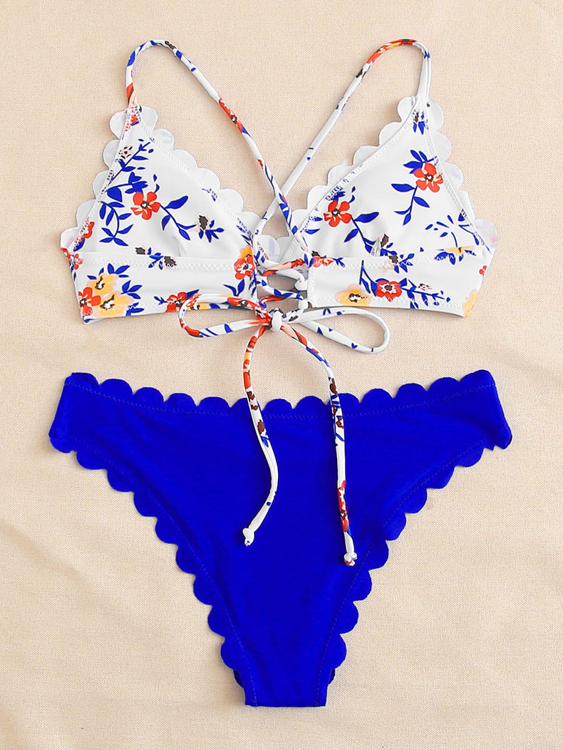 Split Swimsuit Women Sexy Bikini Lace Bikini High Waist Swimsuit Bella Mia