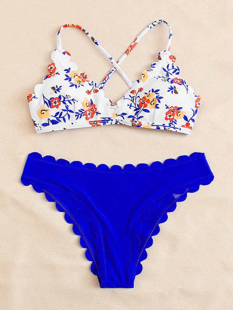 Split Swimsuit Women Sexy Bikini Lace Bikini High Waist Swimsuit Bella Mia