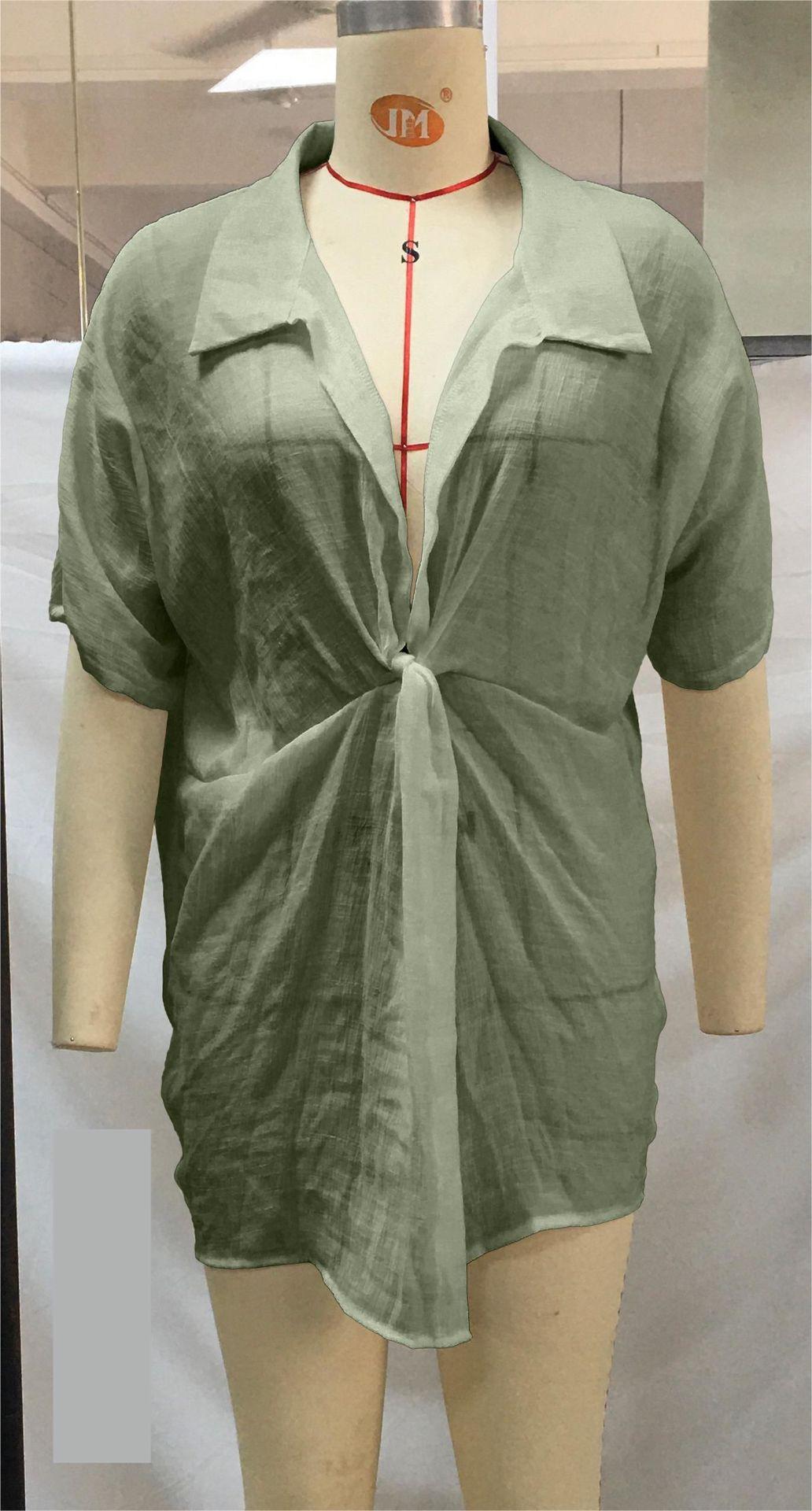 Beach Cover up Shirt Loose Beach Sun Protection Clothing Cardigan Vacation Beach Beach Cover up Bella Mia