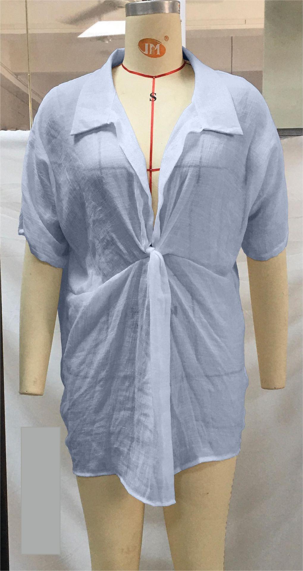 Beach Cover up Shirt Loose Beach Sun Protection Clothing Cardigan Vacation Beach Beach Cover up Bella Mia