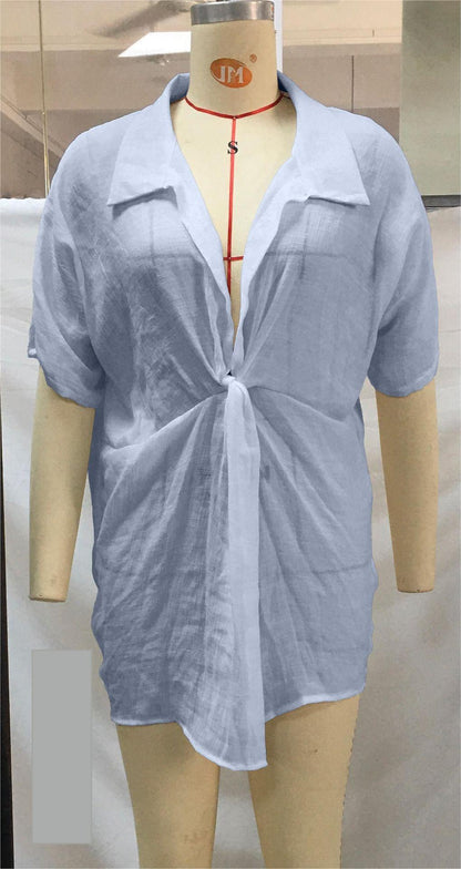 Beach Cover up Shirt Loose Beach Sun Protection Clothing Cardigan Vacation Beach Beach Cover up