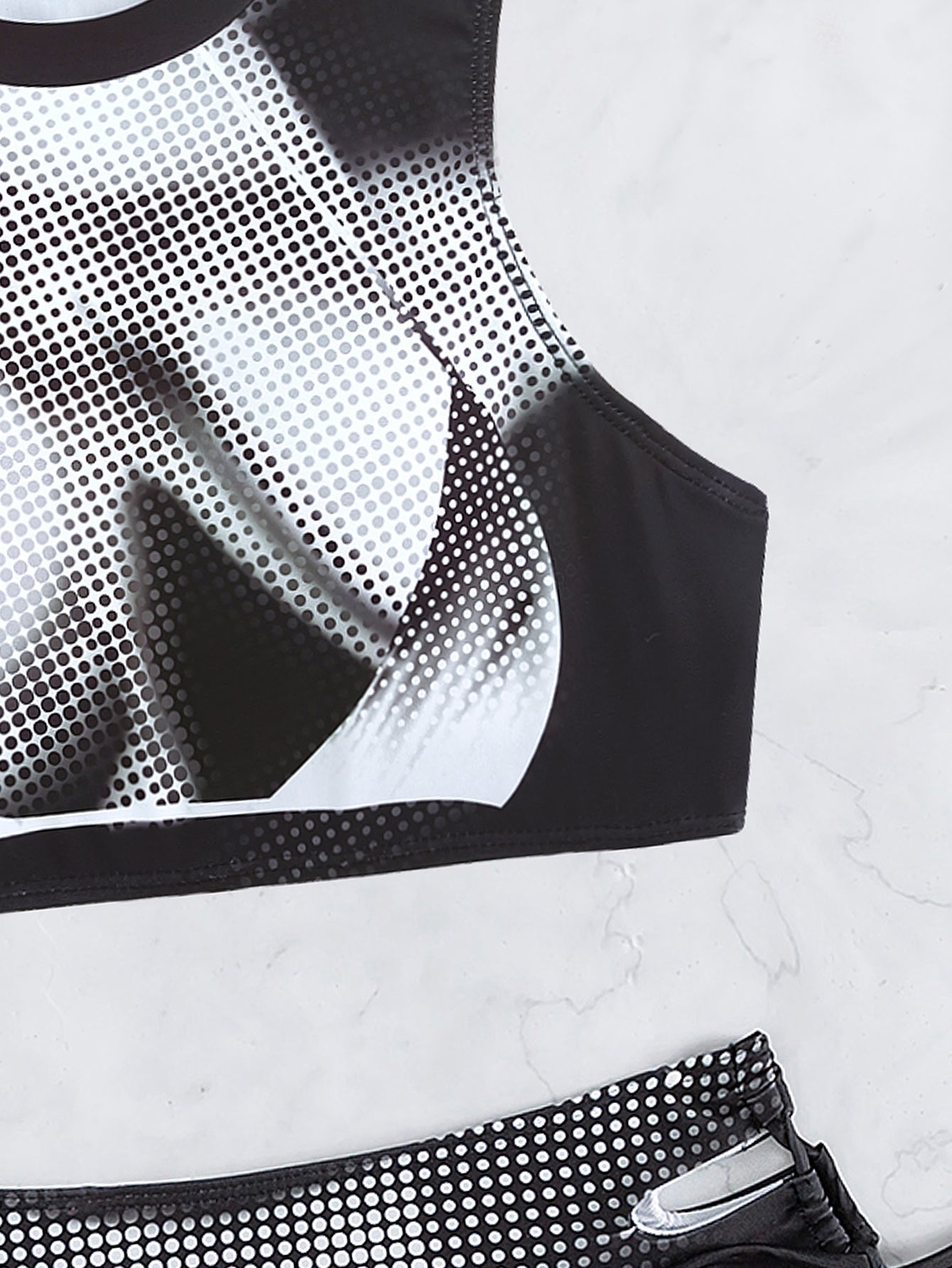 Bikini Sexy Swimsuit Women Split Bikini Black White Sports Swimsuit Bella Mia