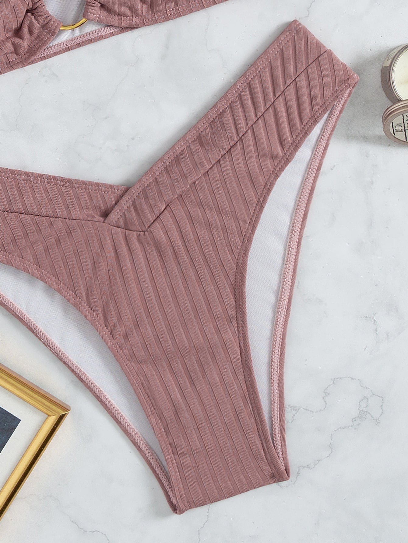 Bikini Swimsuit Sexy Bikini Solid Color V Shaped Pants Swimsuit Bella Mia