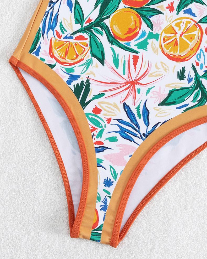 One Piece Swimsuit Sexy Suspenders Backless One Piece Printing Swimsuit Swimsuit Bella Mia