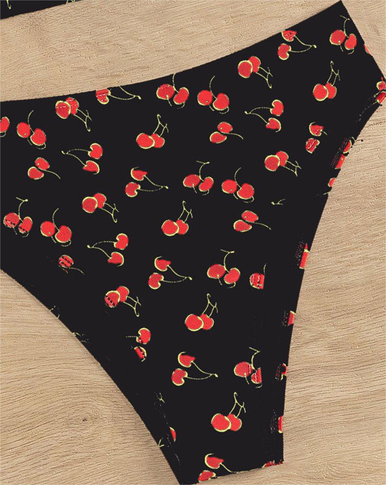 Bikini Sexy Fruit High Waist Bikini Bow Lace Up Swimsuit Bella Mia