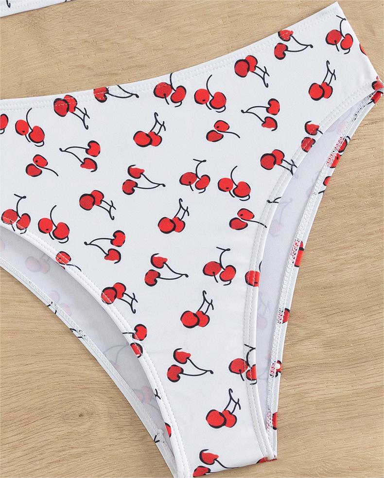 Bikini Sexy Fruit High Waist Bikini Bow Lace Up Swimsuit Bella Mia