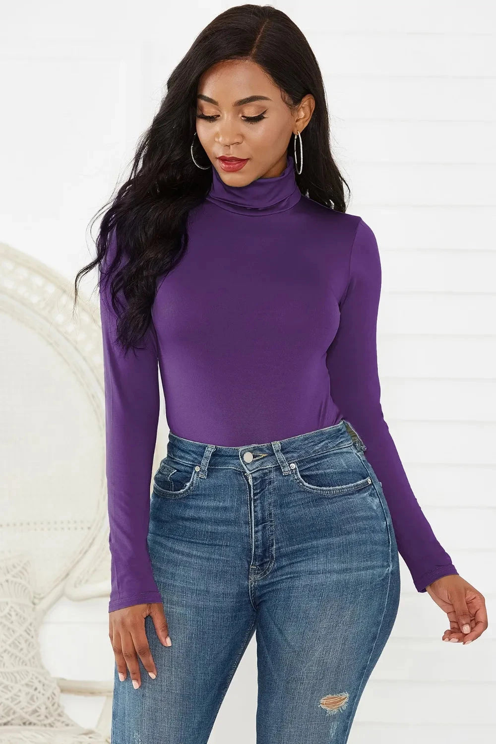 Turtleneck Long Sleeve Bodysuit Coco’s Tee Boutique