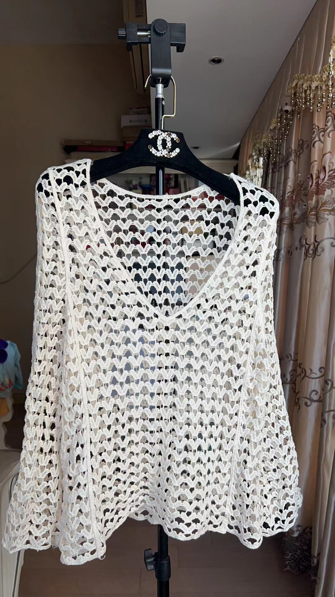 Crocheted Hollow Beach All Match Sun Cover Crochet hook Bella Mia