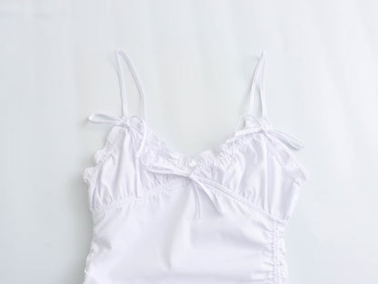 Women Clothing Sexy Sexy Pleating Strap Dress Women Summer Sweet Niche Hip Dress