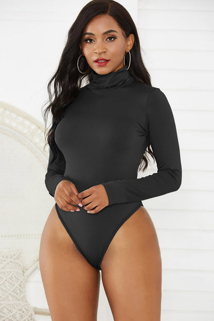 Sexy Women Clothing 12-Color Long Sleeve Turtleneck Slim Fit Solid Color Tight Bodysuit Winter Plus size