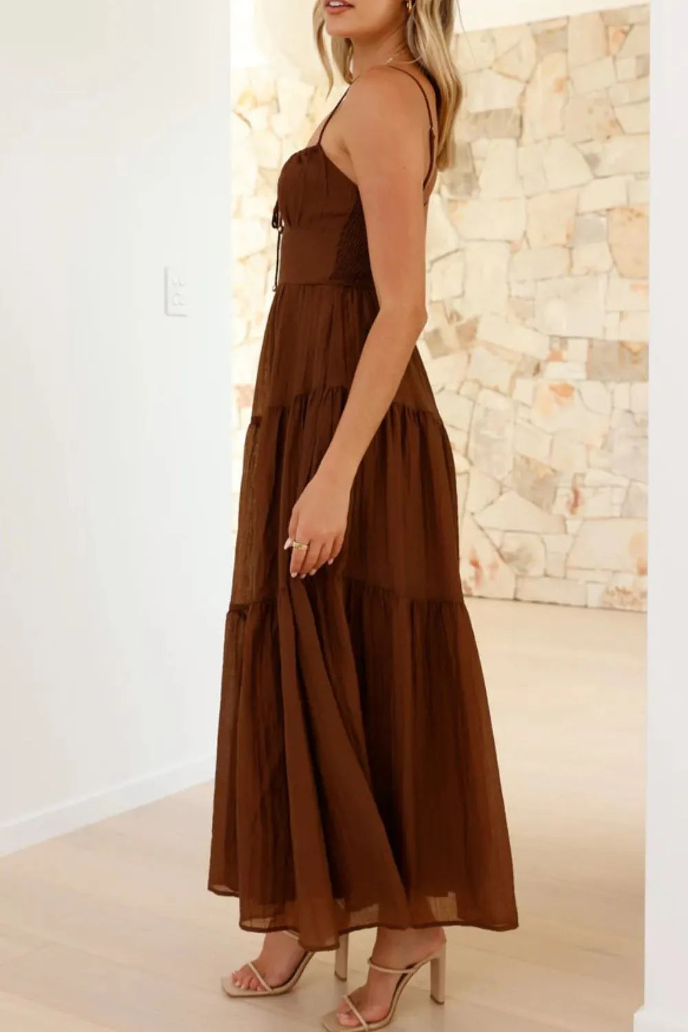 Whimsical Breeze Smocked Cami Maxi Dress
