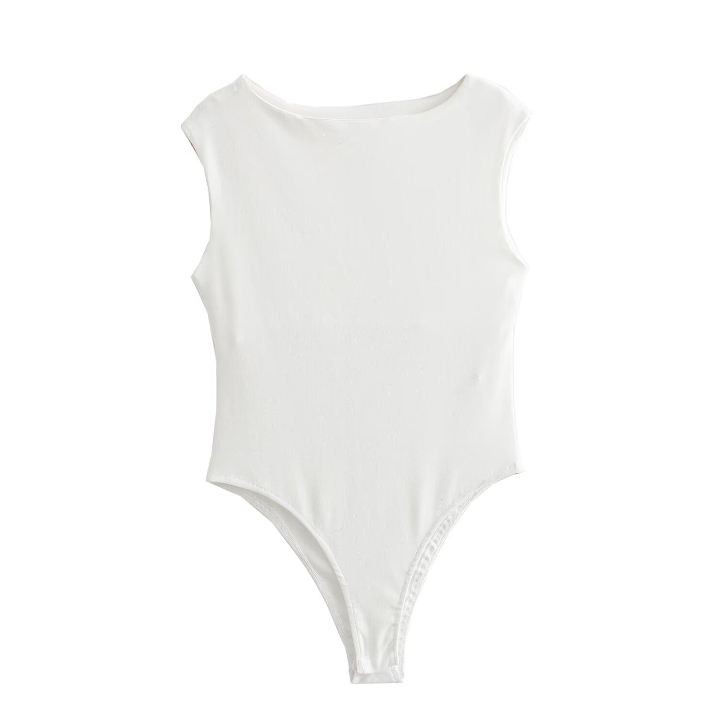 Spring Women Clothing Simple Sleeveless Boat Collar Cotton Jumpsuit Bella Mia