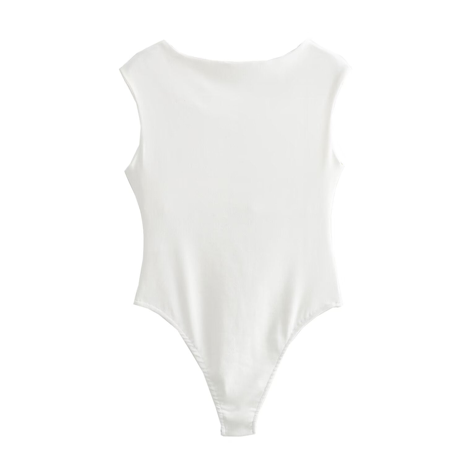 Spring Women Clothing Simple Sleeveless Boat Collar Cotton Jumpsuit