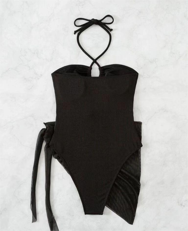 Sexy Triangle One Piece Bikini Bikini Small Pit Mesh Skirt Two Piece Women Swimsuit Bella Mia