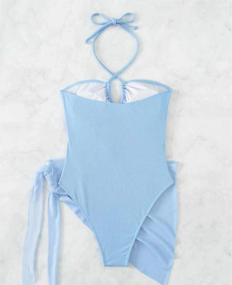 Sexy Triangle One Piece Bikini Bikini Small Pit Mesh Skirt Two Piece Women Swimsuit Bella Mia