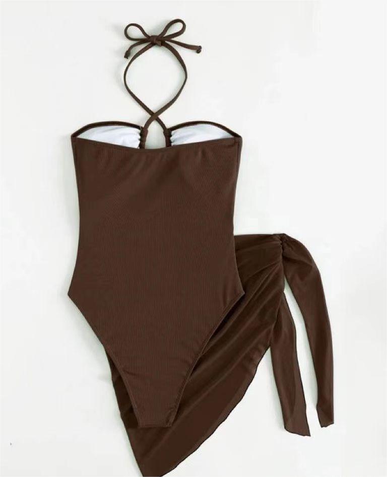 Sexy Triangle One Piece Bikini Bikini Small Pit Mesh Skirt Two Piece Women Swimsuit Bella Mia