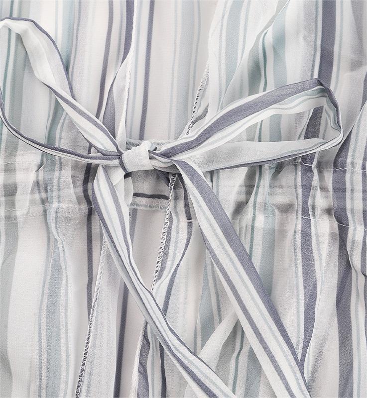 Popular Beach Cover Up Loose Striped Cardigan Bikini Strap Sun Protective Blouse Coverups Bella Mia