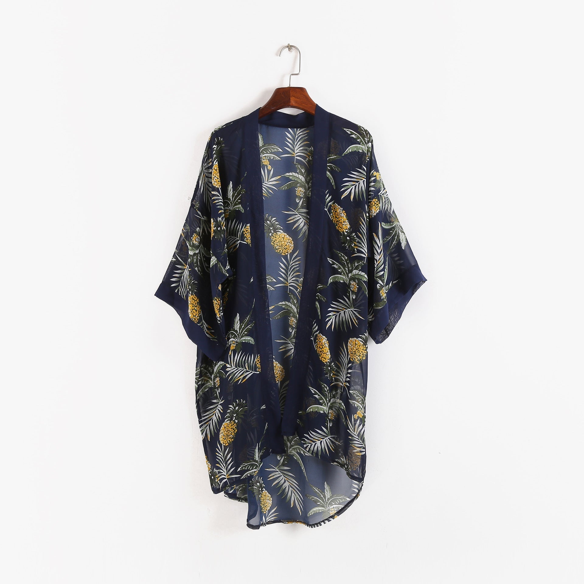 Pineapple Travel All Match Beach Sun Protection Cardigan Blouse Bella Mia