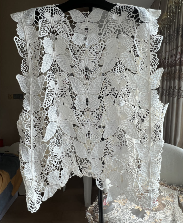 Cutout Sleeveless Blouse Crochet hook Bella Mia