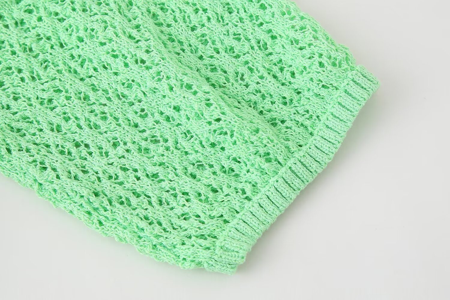 Women Clothing Summer Jacquard Mesh Loose Polo Collar Knitwear Bella Mia