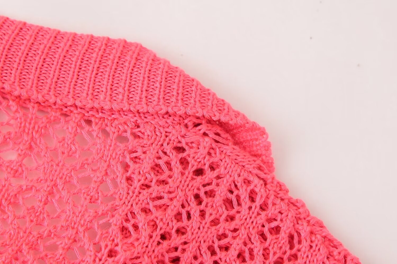 Women Clothing Summer Jacquard Mesh Loose Polo Collar Knitwear Bella Mia