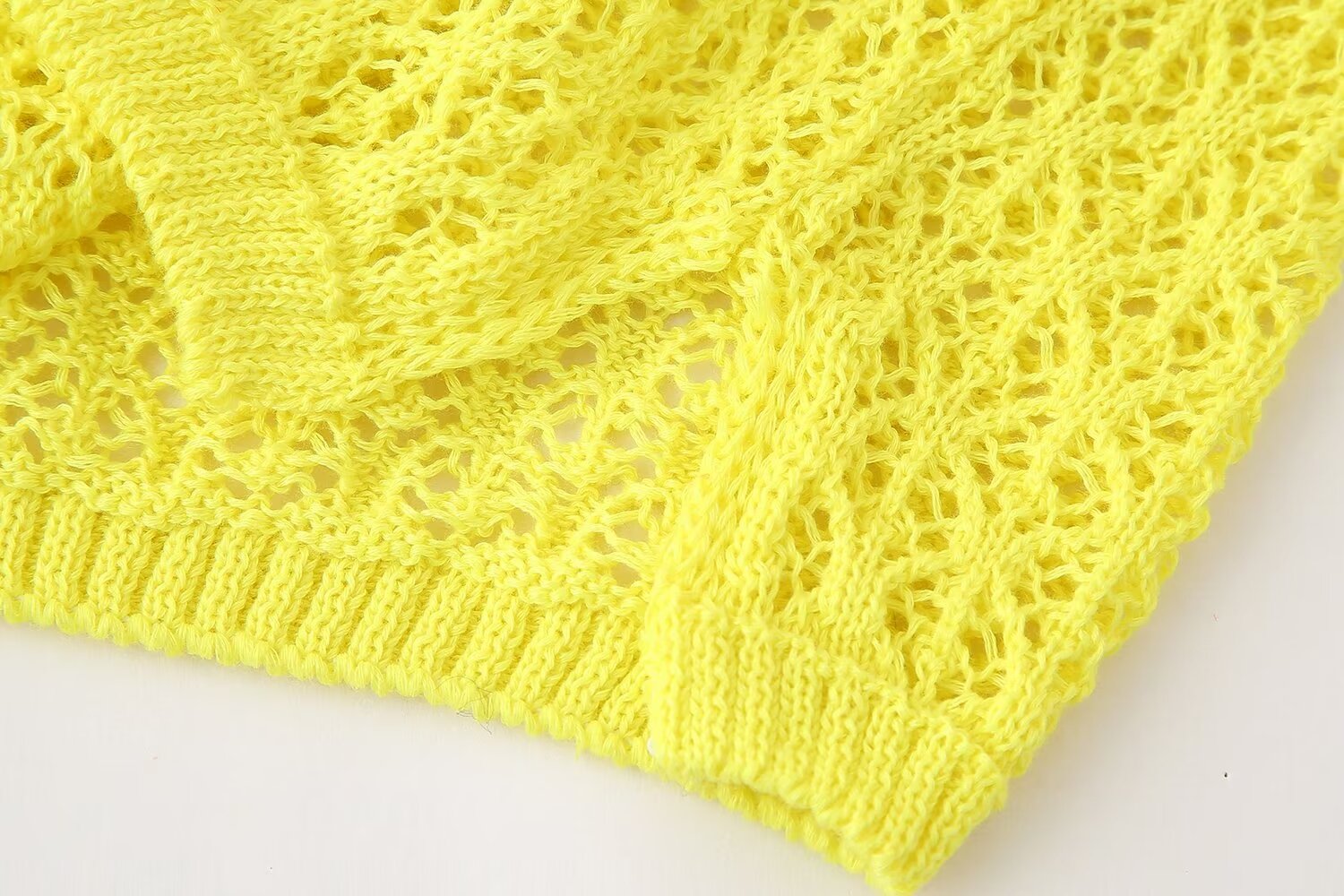 Women Clothing Summer Jacquard Mesh Loose Polo Collar Knitwear Bella Mia