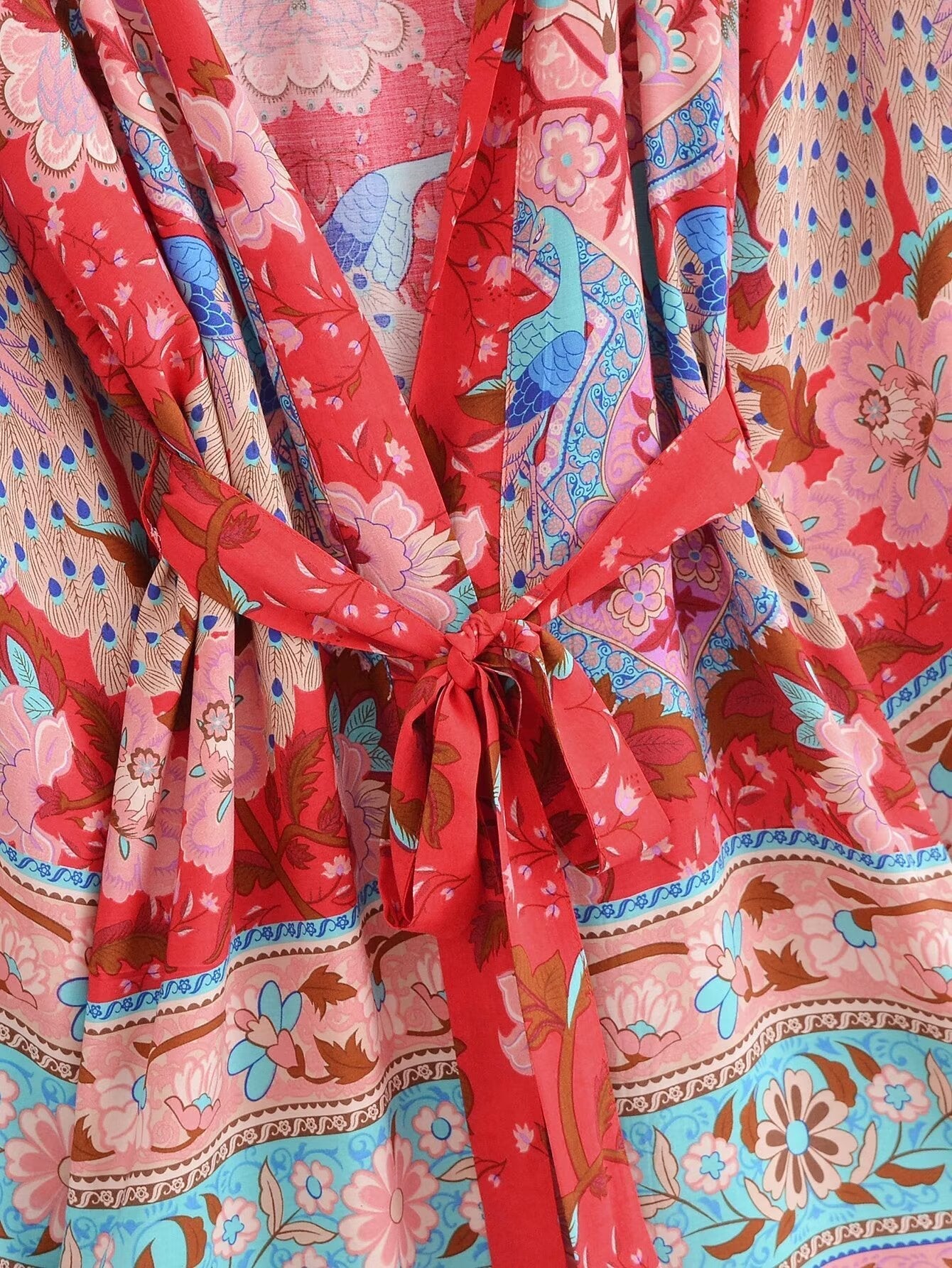 Summer Rayon Belt Short Kimono Cardigan Bella Mia
