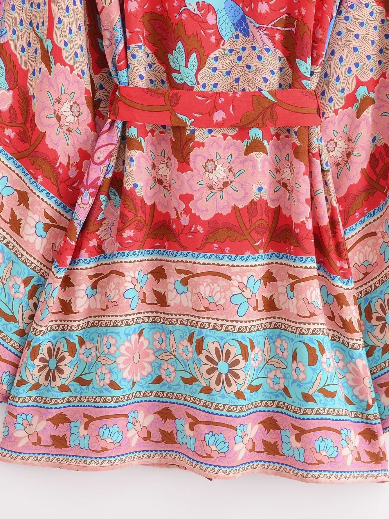 Summer Rayon Belt Short Kimono Cardigan Bella Mia