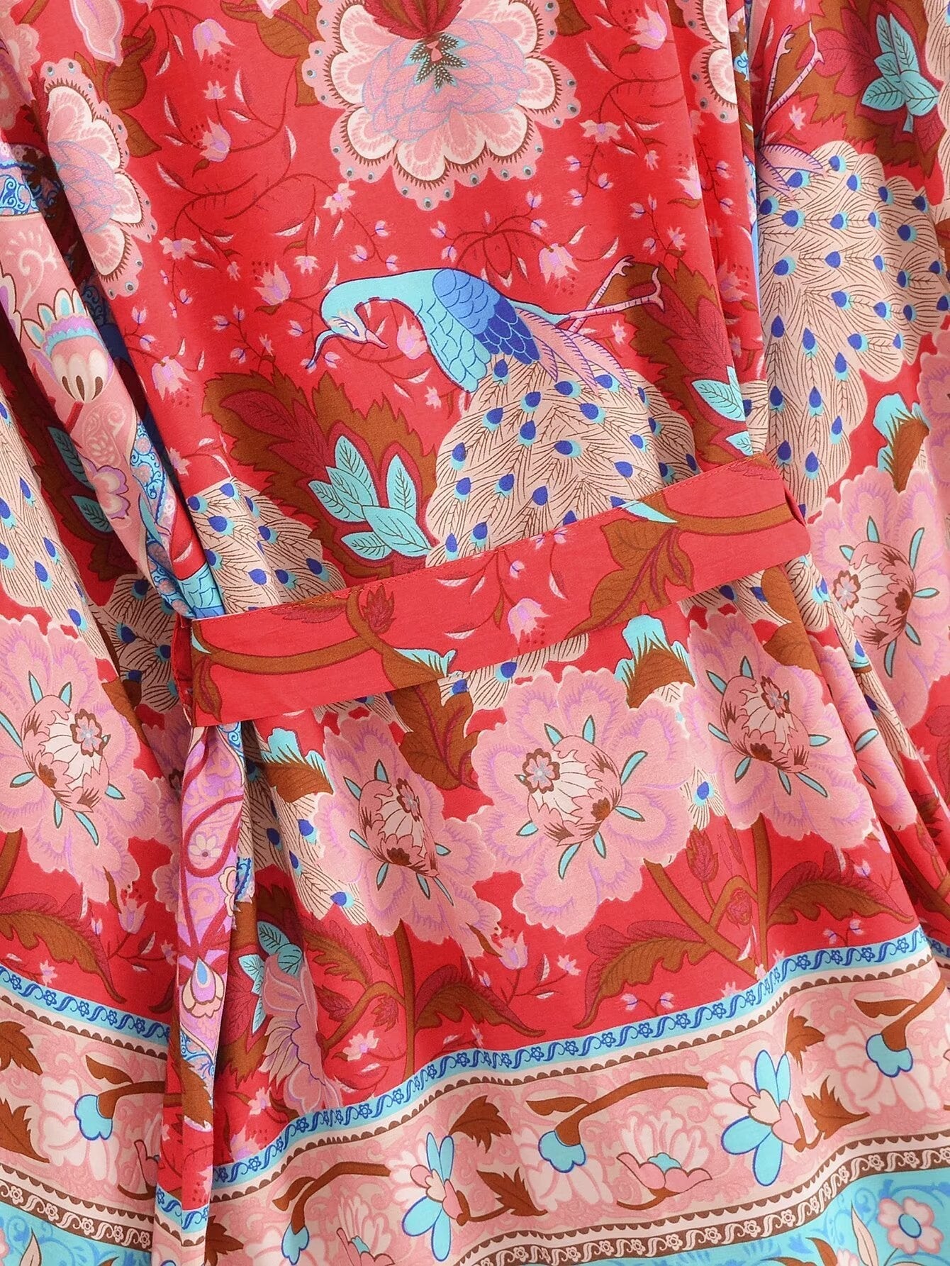 Summer Rayon Belt Short Kimono Cardigan Bella Mia