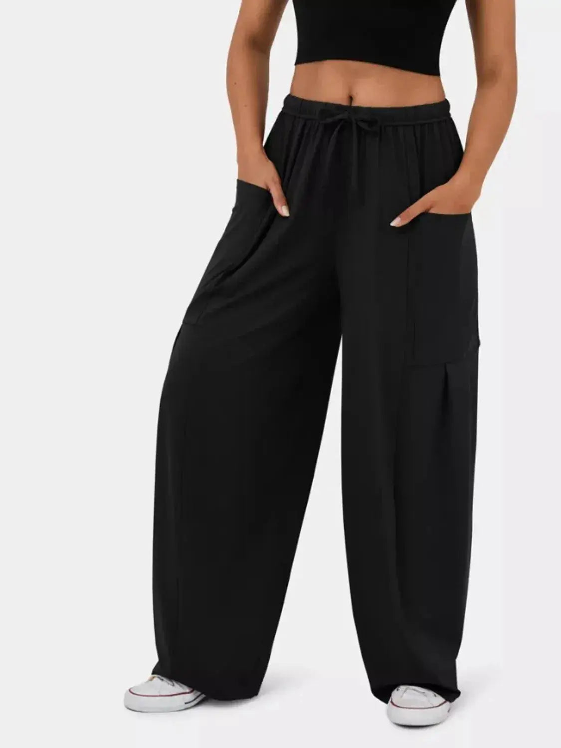 Relaxed Fit Drawstring Pants Simply Love