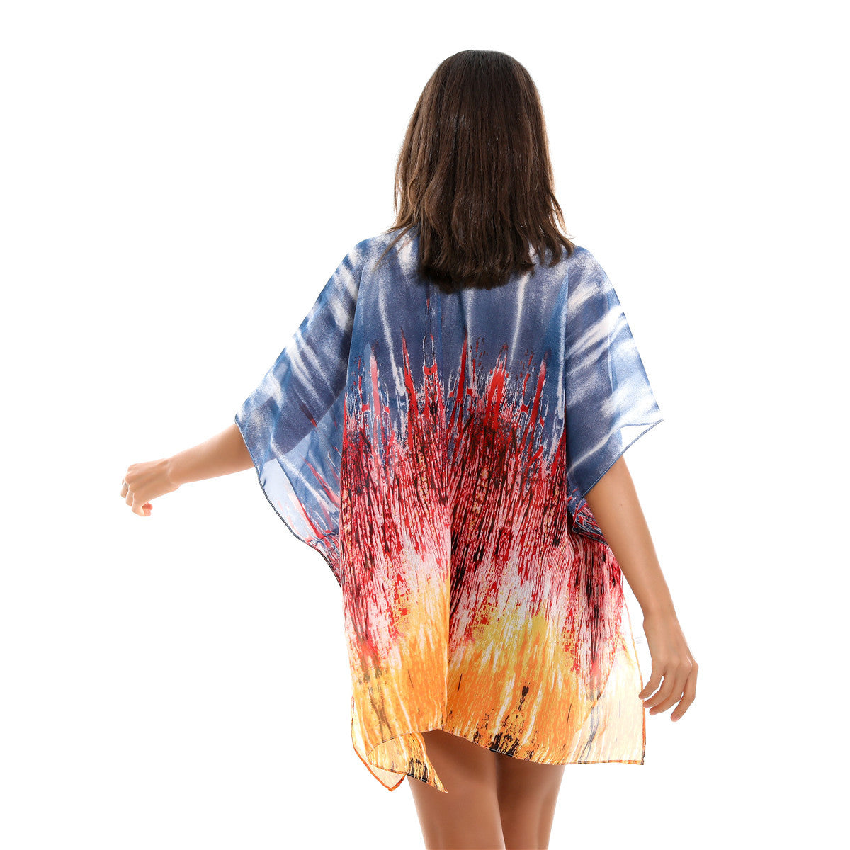 Spring Summer Gradient Pattern Chiffon Sun Protection Cardigan Coat Bella Mia