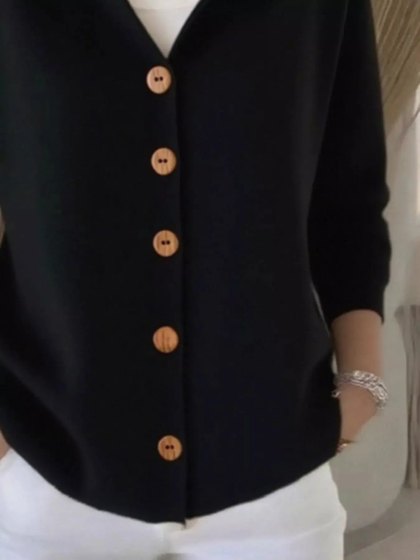 Full Size Hooded Button-Down Knit Cardigan Plus Size Simply Love