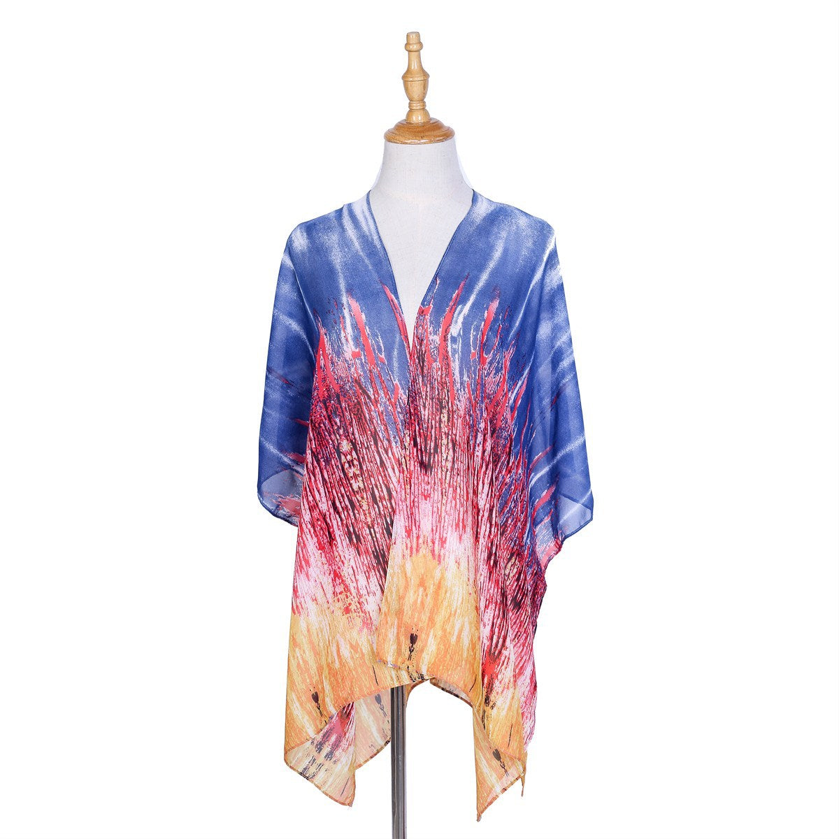 Spring Summer Gradient Pattern Chiffon Sun Protection Cardigan Coat Bella Mia